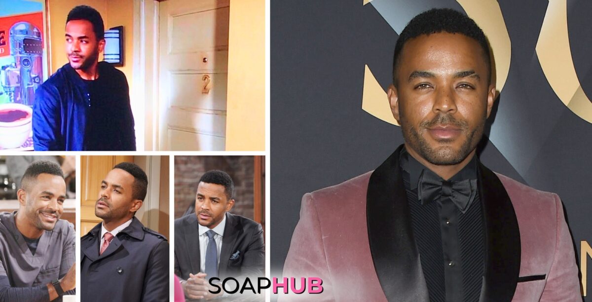 Collage featuring Sean Dominic from The Young and the Restless, with Soap Hub logo on bottom of the image