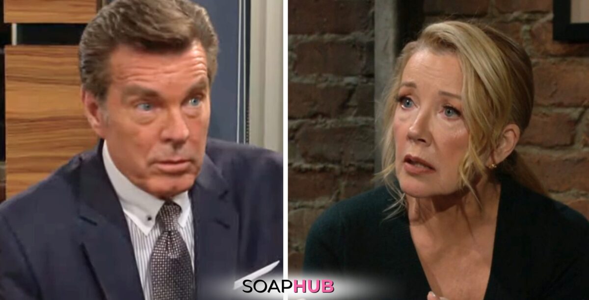 The Young and the Restless spoilers for May 2 feature Jack and Nikki with the Soap Hub logo.