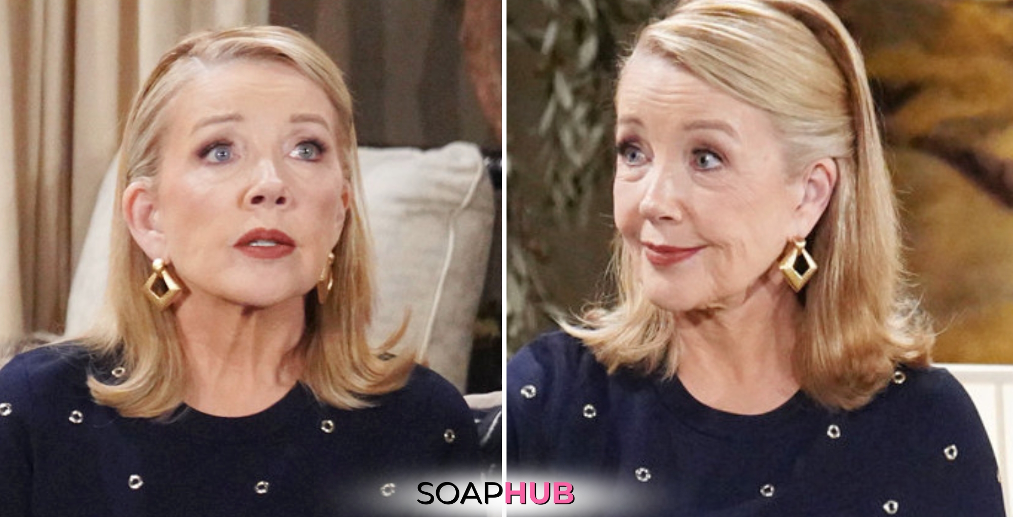 Young and the Restless spoilers for April 4 feature Nikki with the Soap Hub logo across the bottom.
