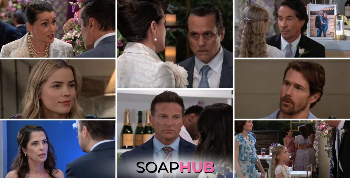 General Hospital preview collage for Friday, May 17, 2024, episode, with the Soap Hub logo across the bottom.