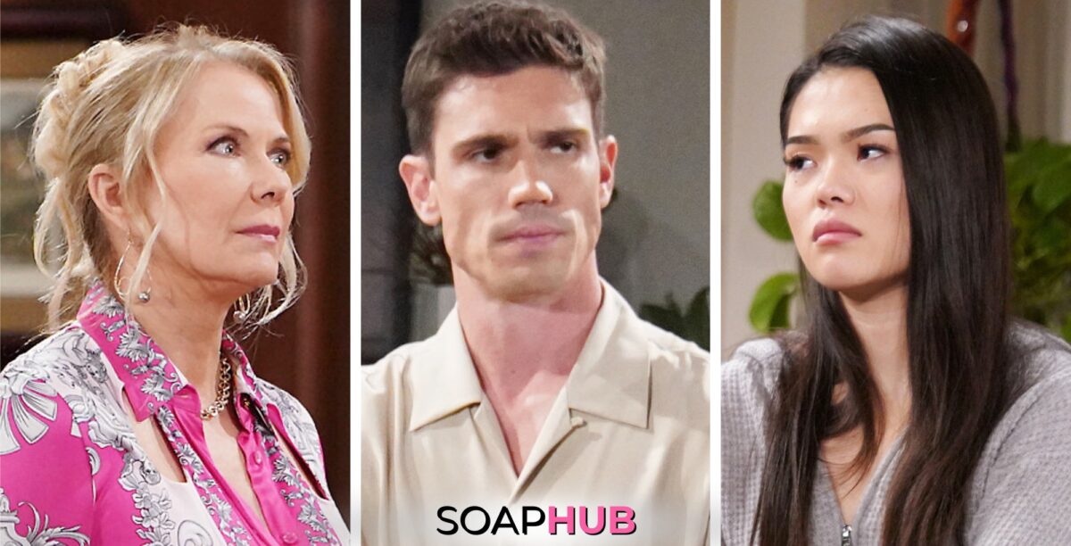 Bold and the Beautiful weekly update for June 3-7 with Brooke, Finn, and Luna and the Soap Hub logo.