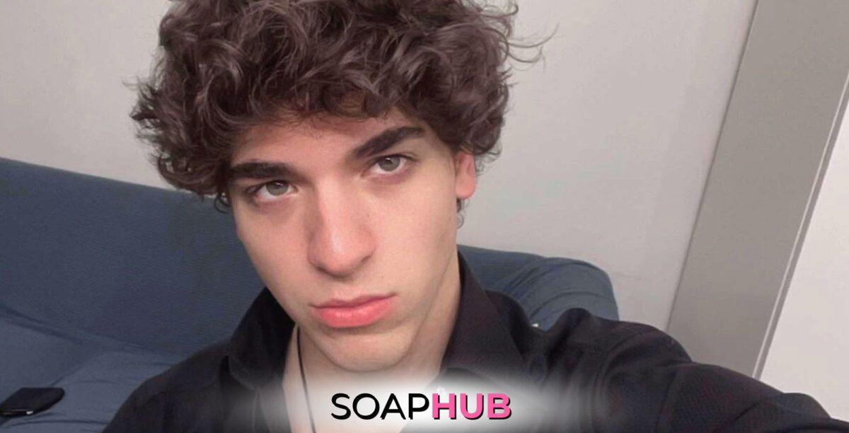 Days of our Lives star Louis Tomeo with the Soap Hub logo.