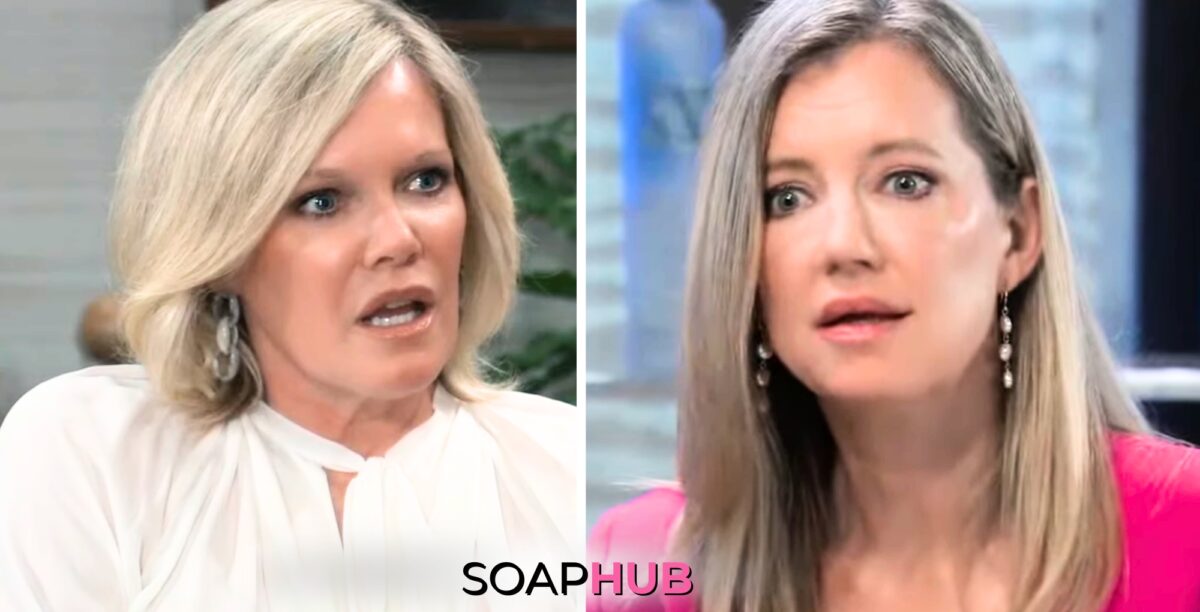 General Hospital spoilers for Wednesday, May 29, 2024 featuring Ava and Nina, with the Soap Hub logo near bottom of image.