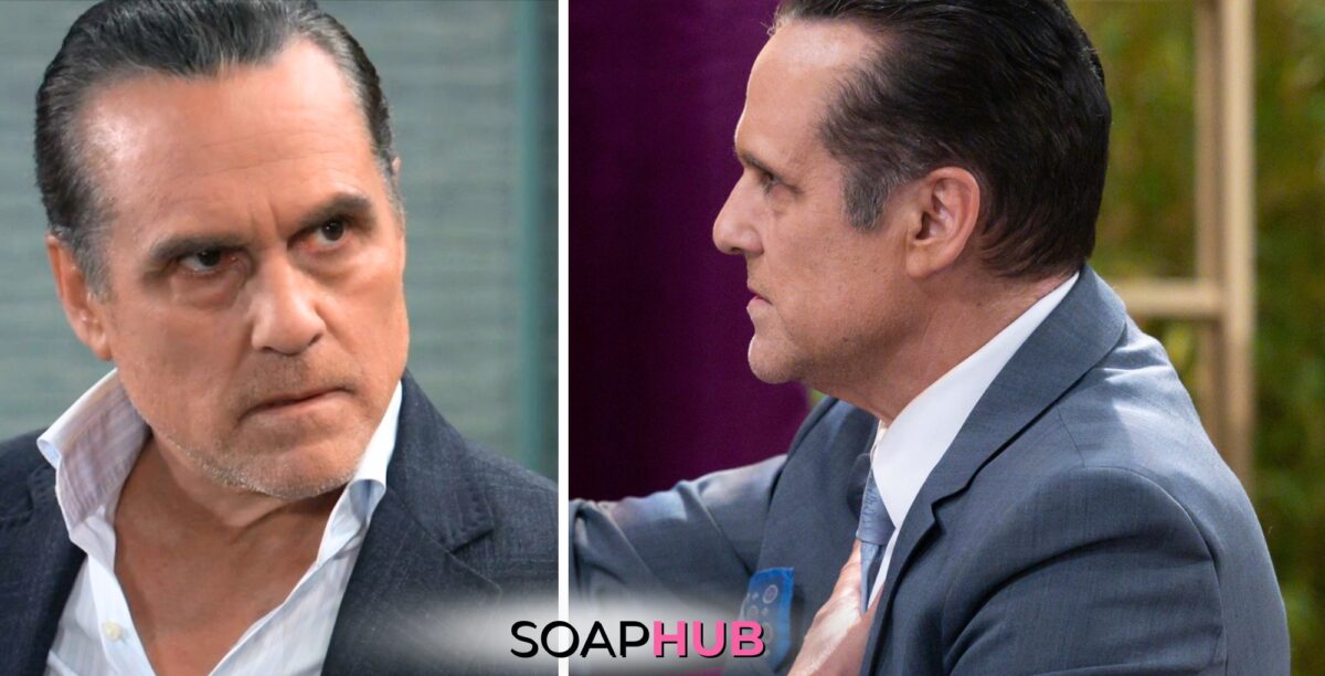 General Hospital spoilers for Monday, May 20 featuring Sonny with the Soap Hub logo near bottom of image.