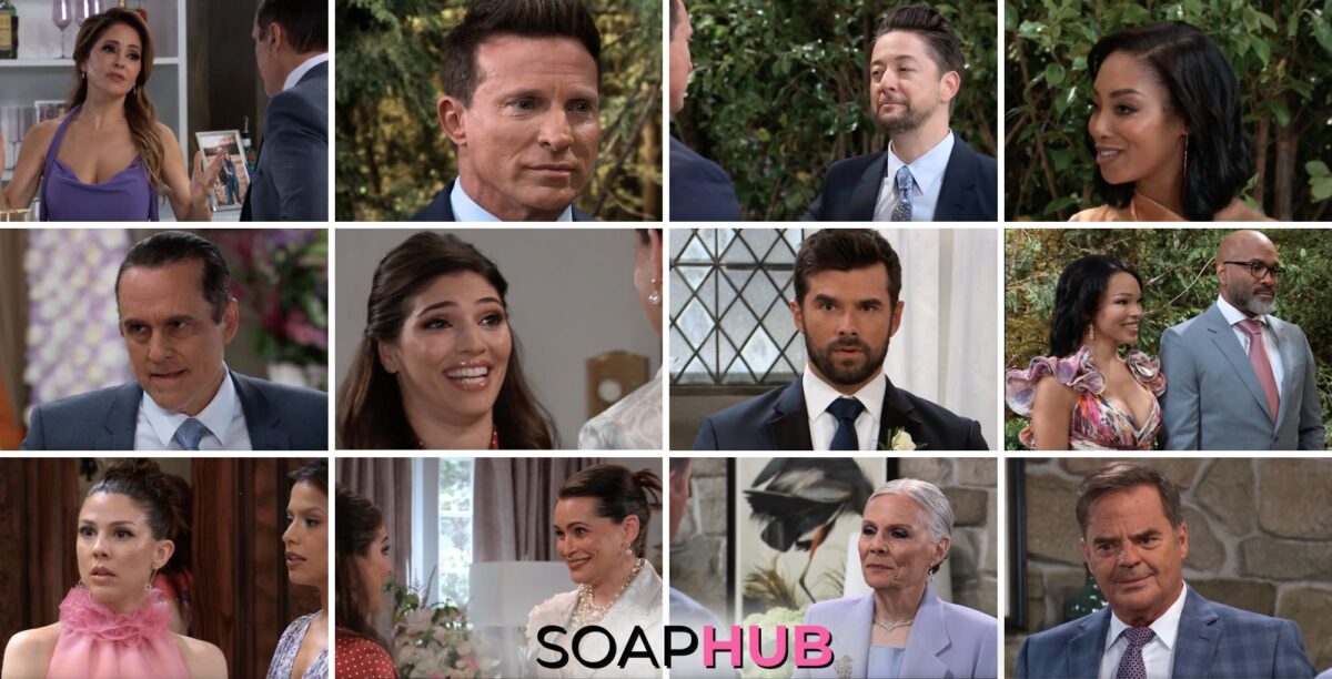 General Hospital preview collage for Wednesday, May 15, 2024, episode, with the Soap Hub logo across the bottom.