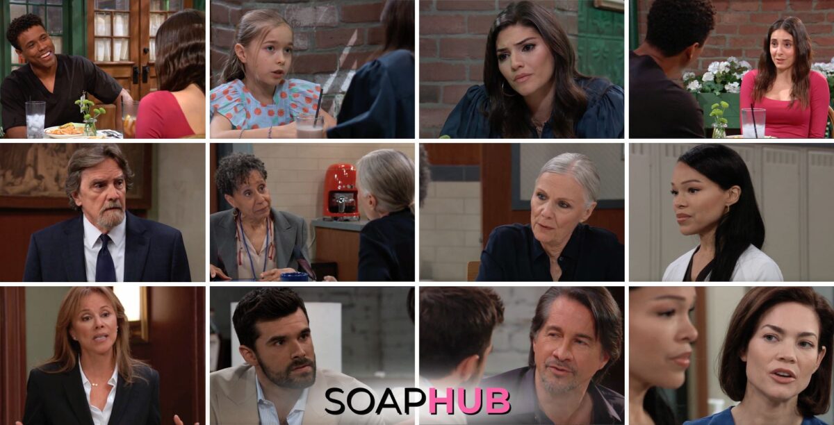 General Hospital preview collage for Friday, May 24, 2024, episode, with the Soap Hub logo across the bottom.