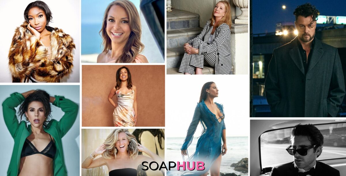 Inspired by the Met Gala, this is a collage of your favorite soap stars striking a pose in photoshoot images posted on their social media, with soap hub logo image on bottom
