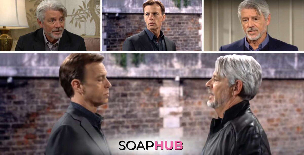 The Young and the Restless for May 30 with Alan and Tucker with the Soap Hub logo.