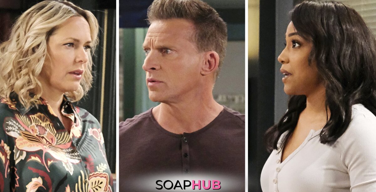 Days Of Our Lives Spoilers for the week of May 27 - May 31, 2024. What are Nicole, Harris, and Jada up to next week? (with the Soap Hub Logo on the bottom)