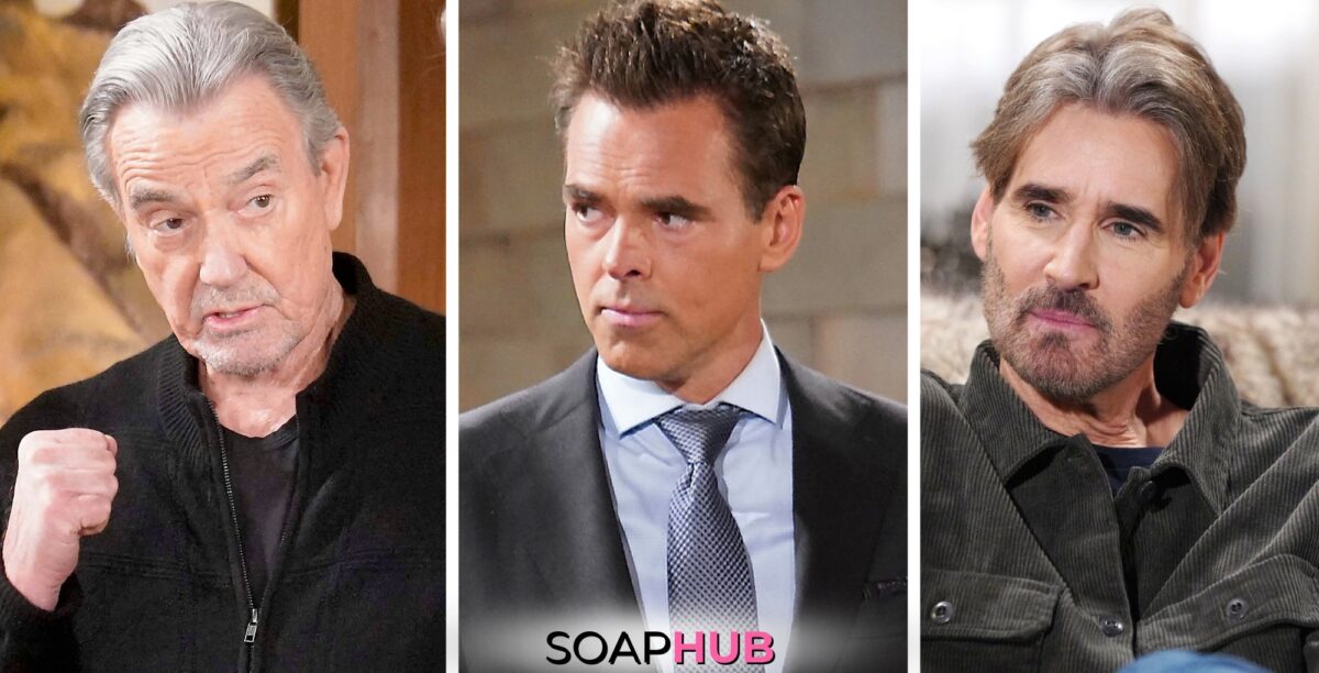 Victor, Billy, and Cole are featured in The Young and the Restless Spoilers for the week of May 20 - May 24, 2024. With soap hub log on bottom of image