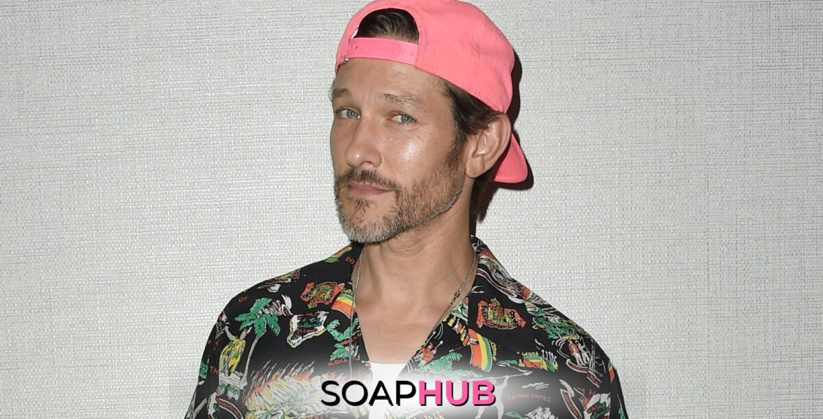 The Young and the Restless star Michael Graziadei with the Soap Hub logo.