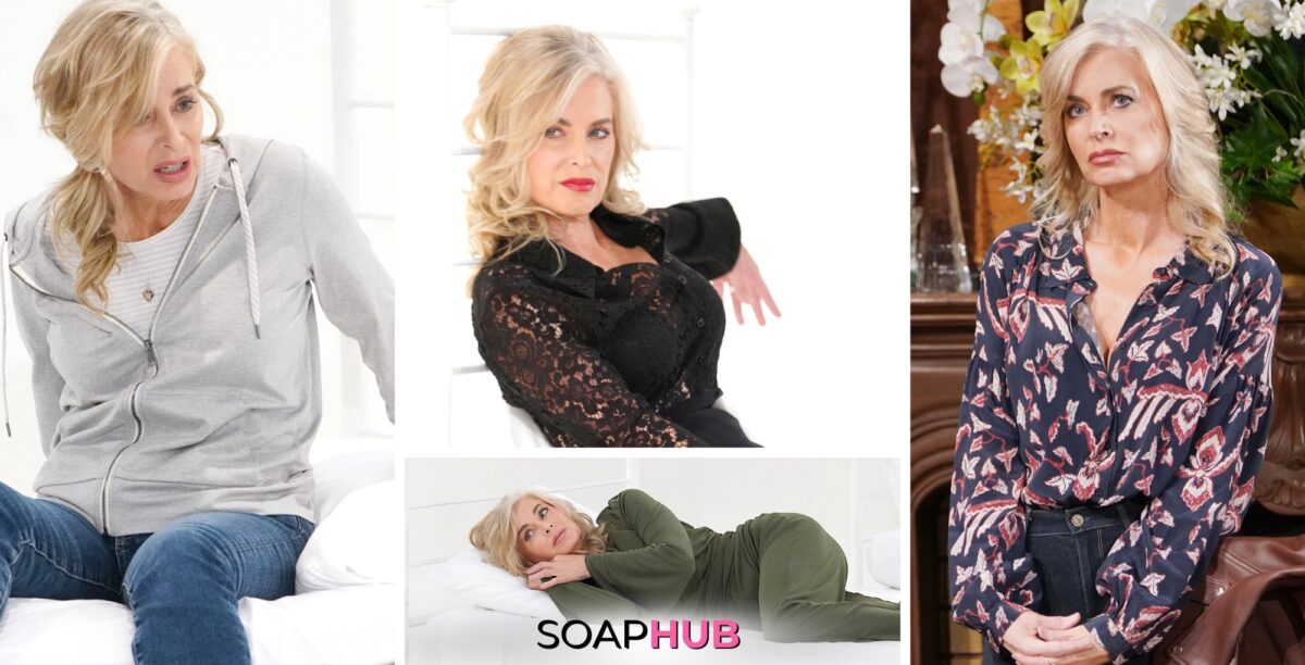 The Young and the Restless spoilers for May 7 with Ashley, her alters, and the Soap Hub logo.