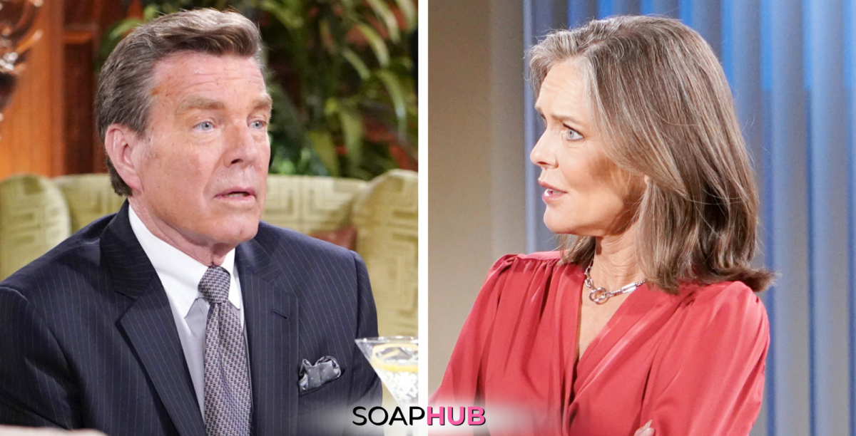 Young and the Restless spoilers for May 6 feature Jack and Diane with the Soap Hub logo.