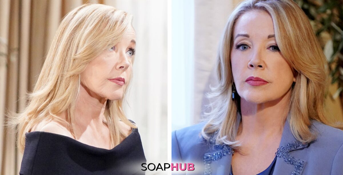 The Young and the Restless spoilers for May 23 feature Nikki with the Soap Hub logo.
