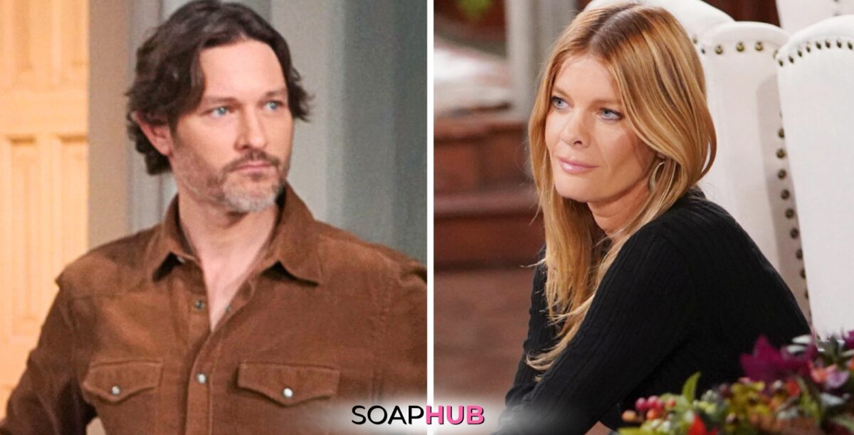 The Young and the Restless spoilers for May 16 feature Daniel and Phyllis with the Soap Hub logo.