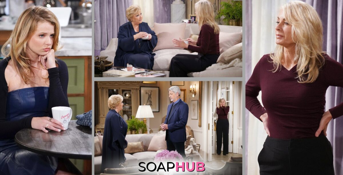 The Young and the Restless spoilers photos for May 30 with the Soap Hub logo.