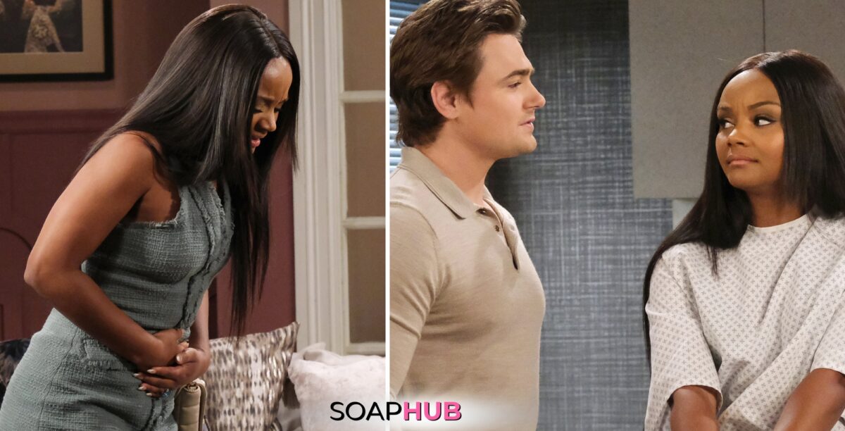 Days of our Lives spoilers for June 26 with Chanel, Johnny, Paulina and the Soap Hub logo.