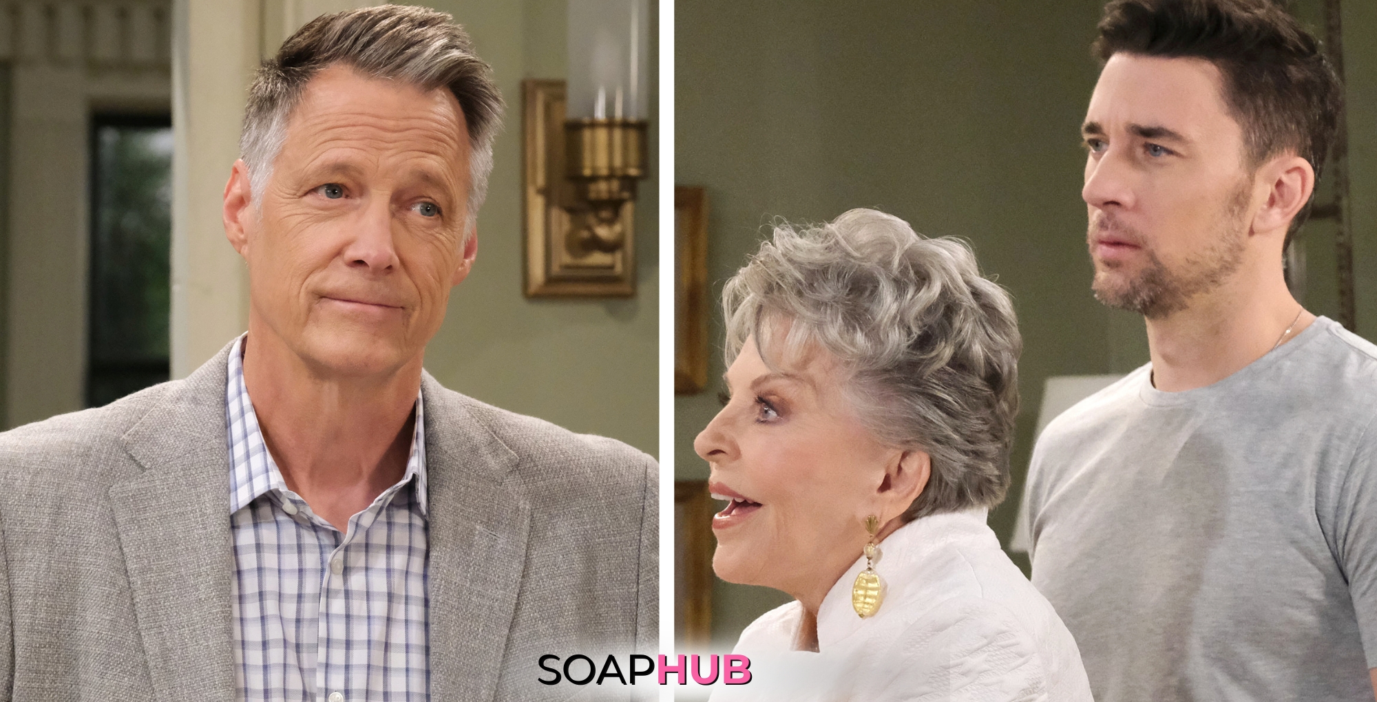Days of our Lives spoilers feature Jack, Julie, and Chad with the Soap Hub logo.