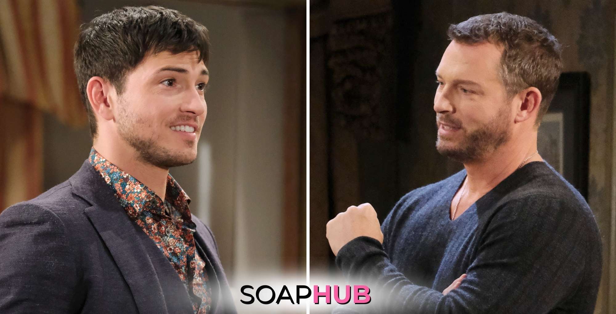 Days of our Lives Spoilers Alex Brady and the Soap Hub logo.