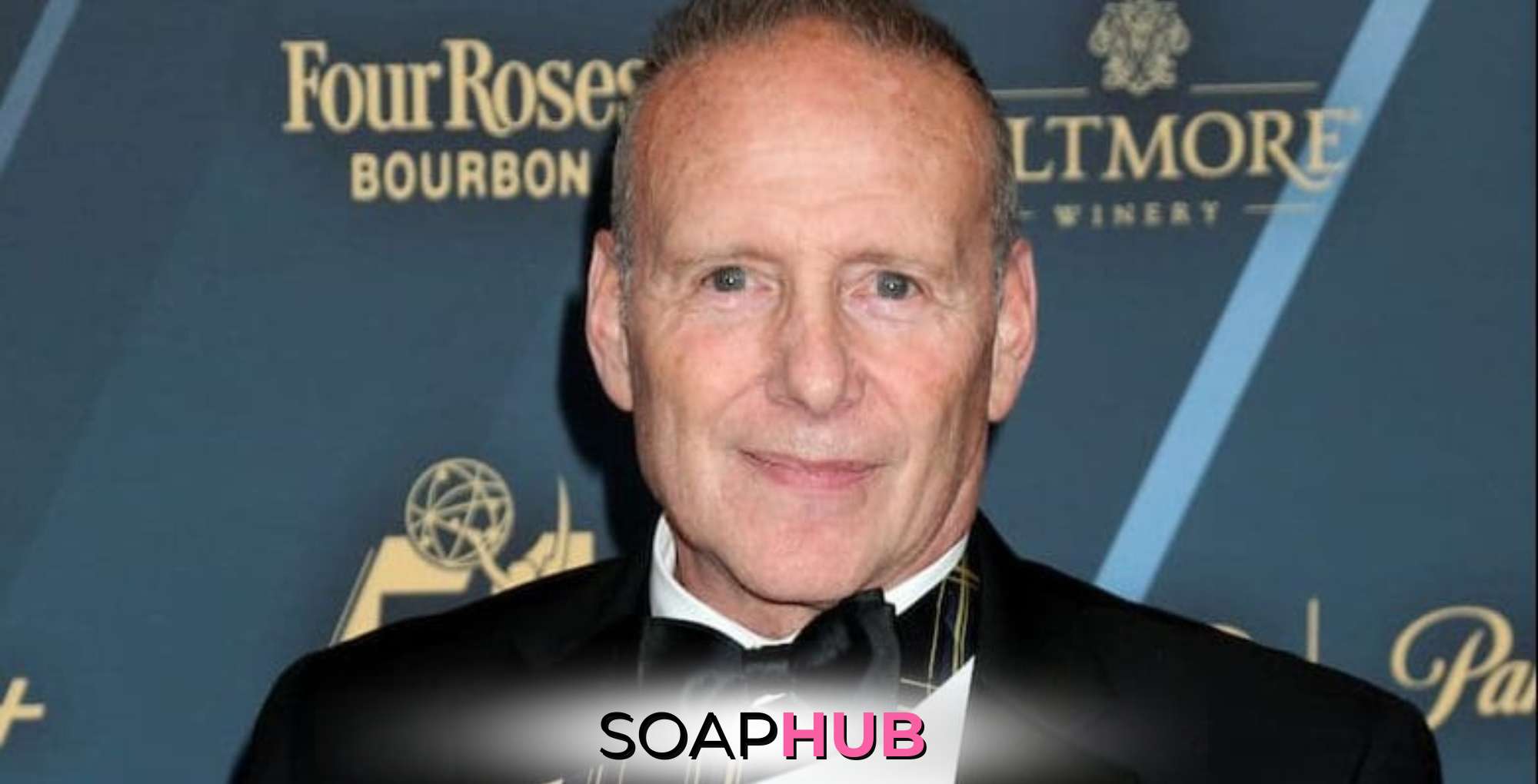 General Hospital's Mark Teschner with the Soap Hub logo.