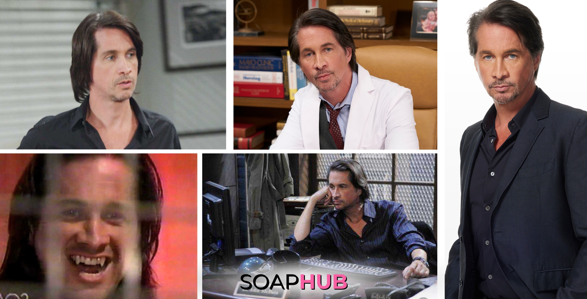 Michael Easton on General Hospital with the Soap Hub logo across the bottom.