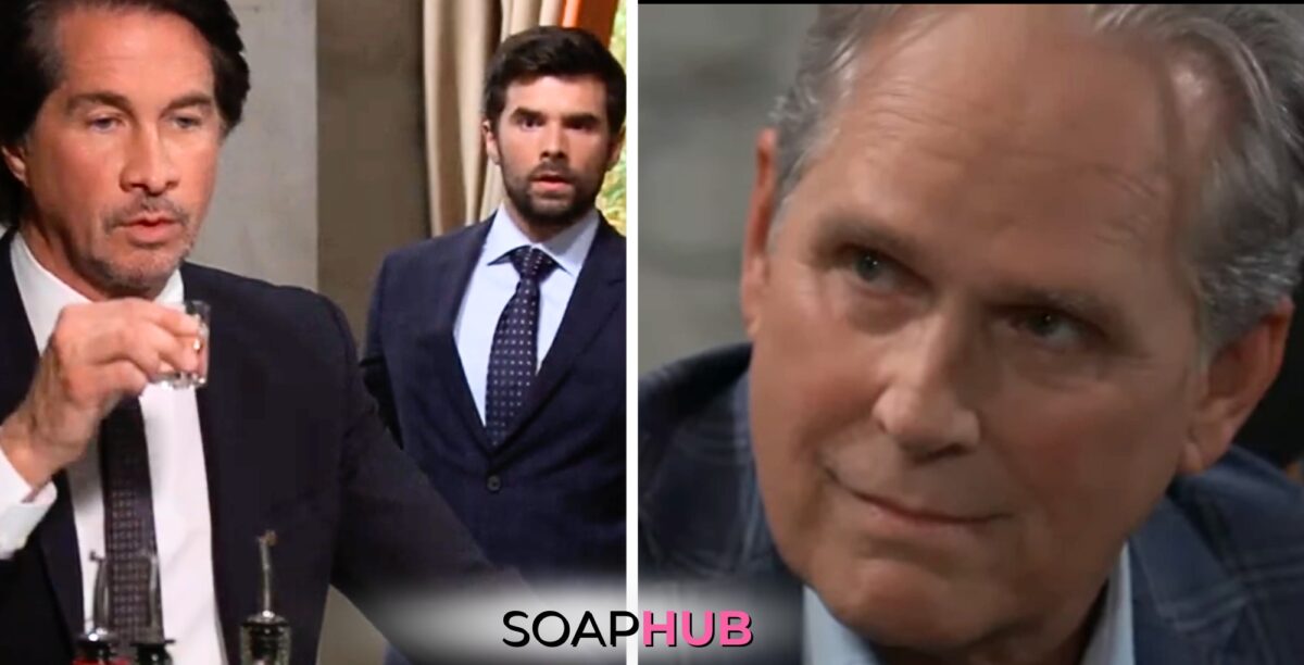 General Hospital spoilers for Wednesday, June 5, 2024 featuring Gregory's family and friends saying goodbye, with the Soap Hub logo near bottom of image.