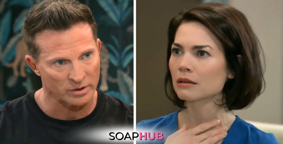 General Hospital spoilers for Monday, June 24, 2024, featuring Jason and Elizabeth, with the Soap Hub logo near bottom of image.