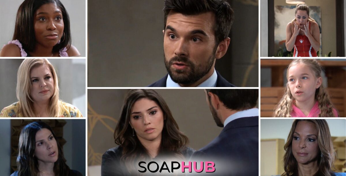 General Hospital preview collage for Thursday, June 6, 2024, episode, with the Soap Hub logo across the bottom.
