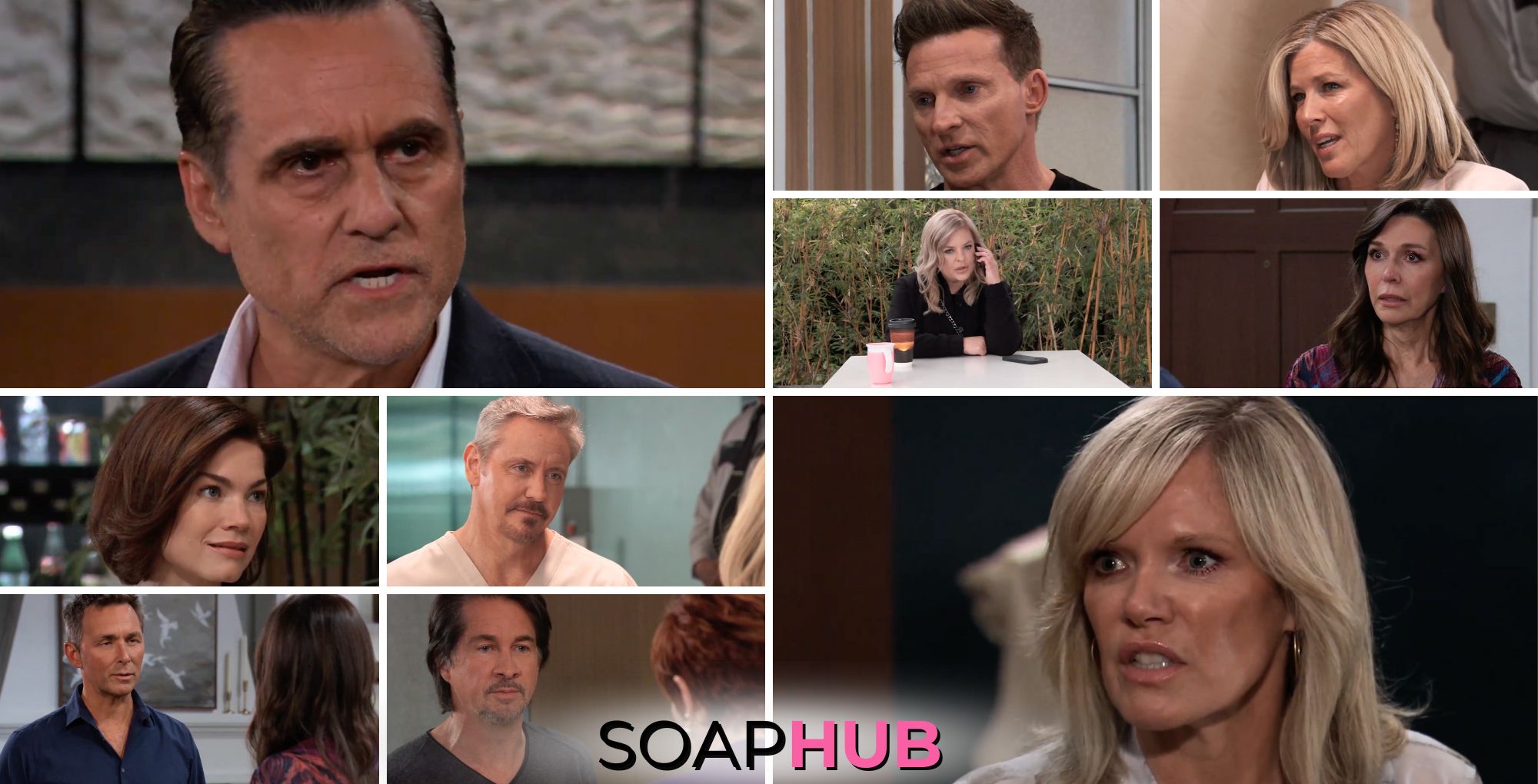 General Hospital preview collage for Tuesday, June 25, 2024, episode, with the Soap Hub logo across the bottom.