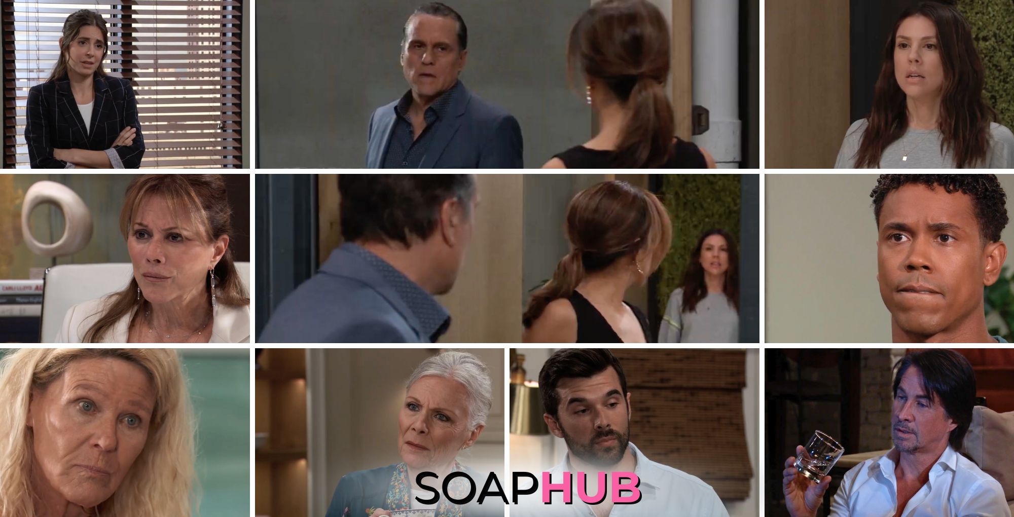 General Hospital spoilers weekly video preview collage for the week of June 10 with the soap hub logo near the bottom of the graphic
