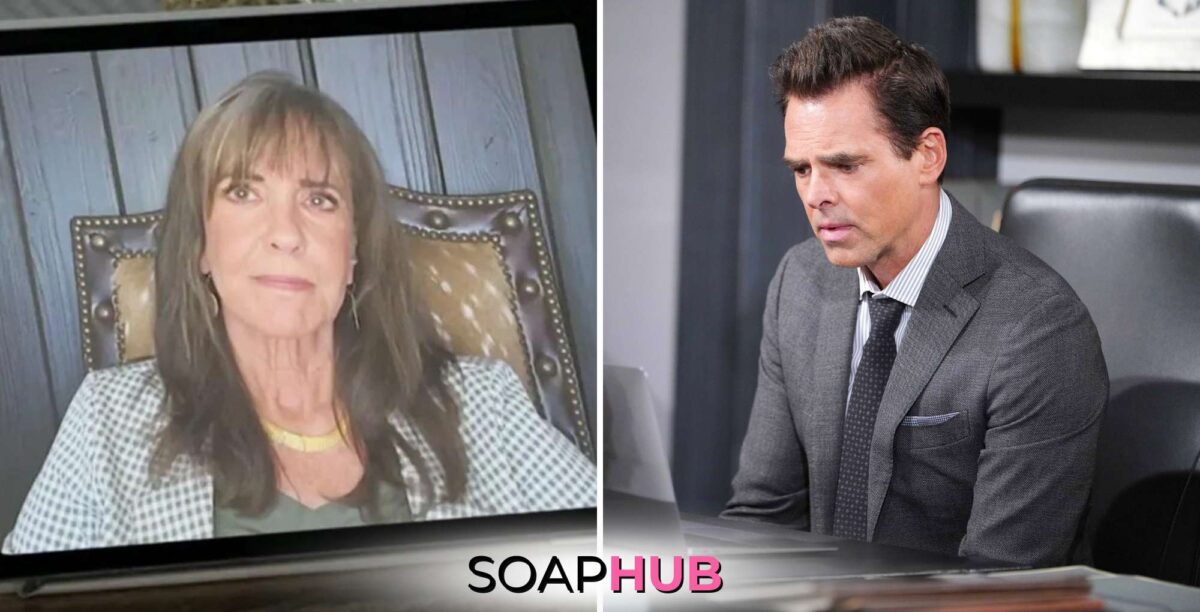 Young and the Restless spoilers June 24 feature Jill and Billy with the Soap Hub logo.