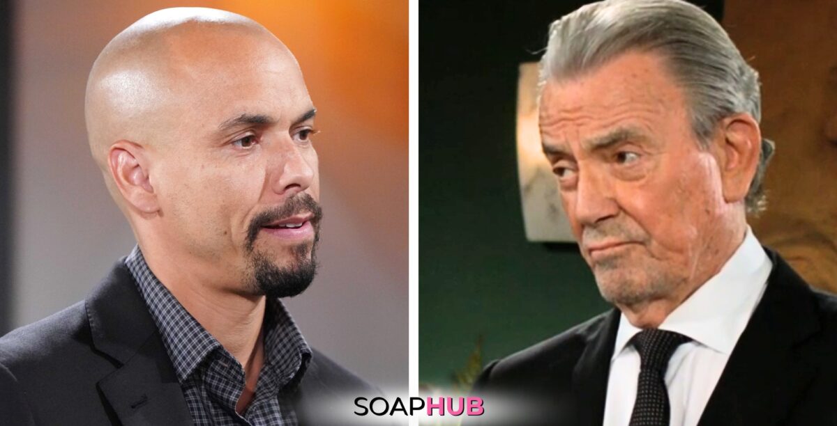 The Young and the Restless spoilers for June 20 feature Devon and Victor with the Soap Hub logo.