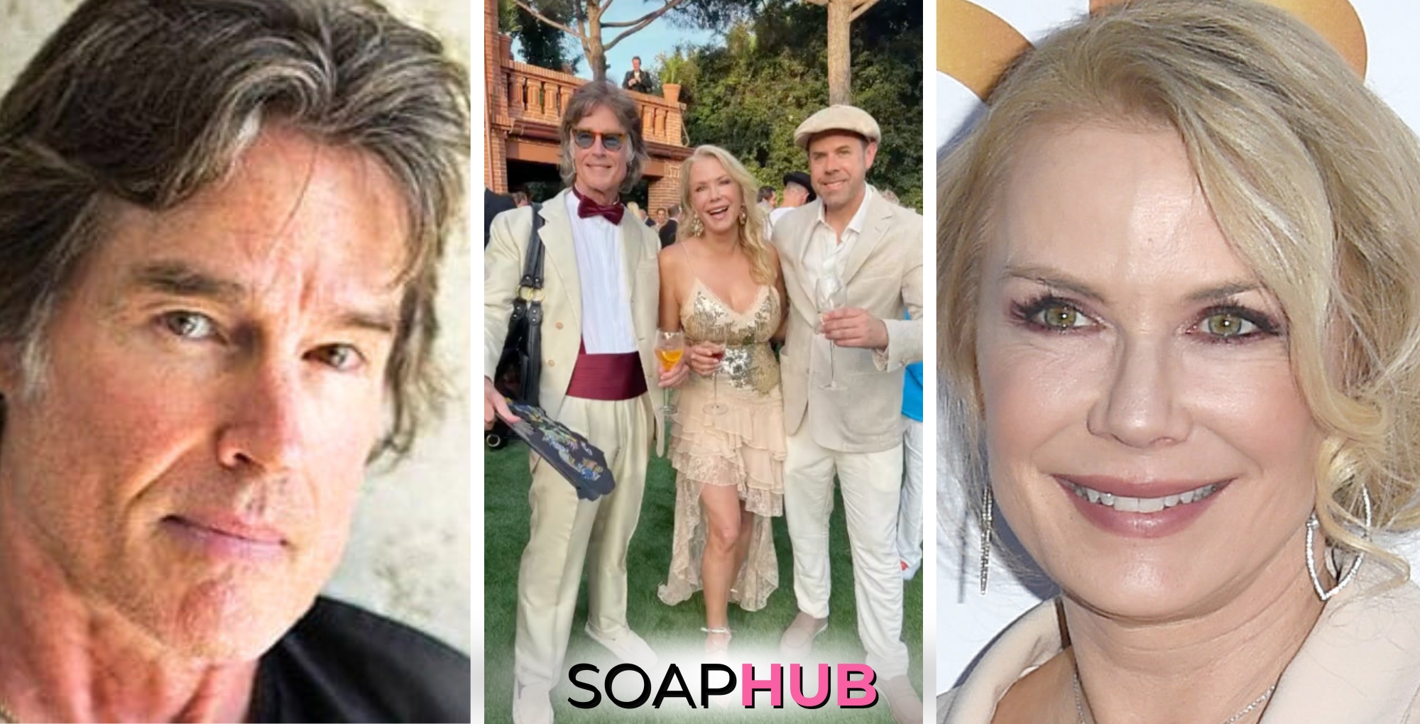 Katheine Kelly Lang, Ronn Moss, Casey Kasprzyk Soap Hub Logo