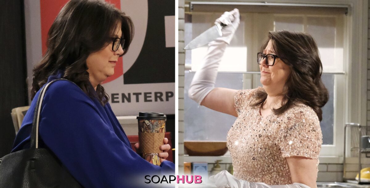 Days of our Lives Spoilers July 31 Connie with the Soap Hub logo.