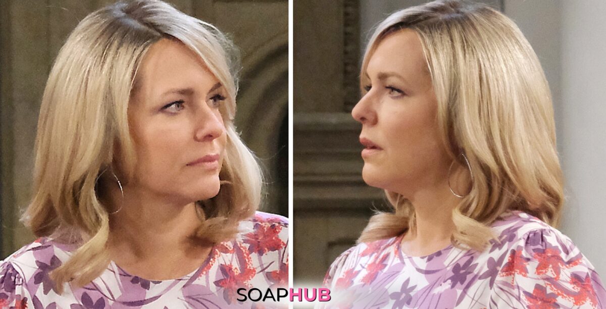 Days of our Lives spoilers for July 8 feature Nicole and the Soap Hub logo.