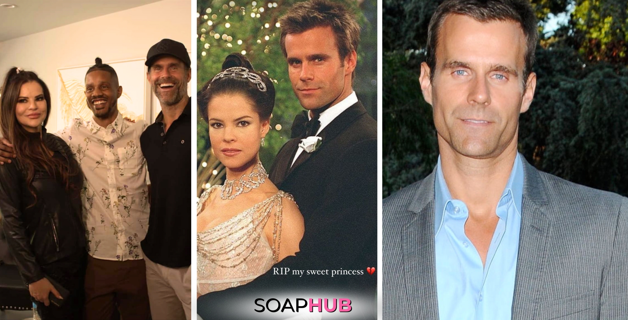 Cameron Mathison Esta TerBlanche Soap Hub logo