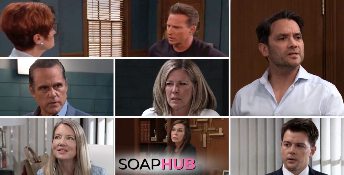 General Hospital preview collage for Friday, July 26, 2024, episode, with the Soap Hub logo across the bottom.