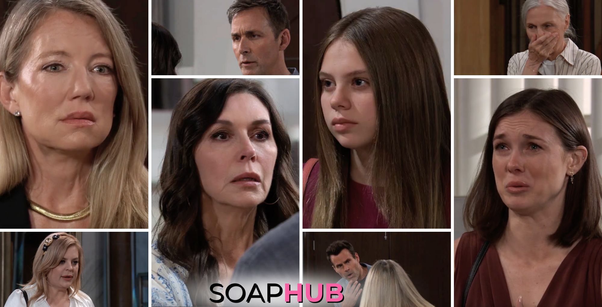 General Hospital spoilers weekly video preview collage for the week of July 15 with the soap hub logo near the bottom of the graphic