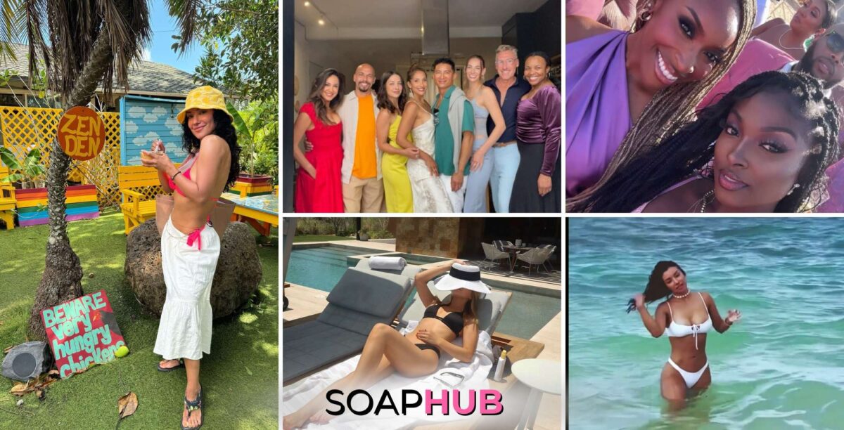 Various soap actors with the Soap Hub logo across the bottom.