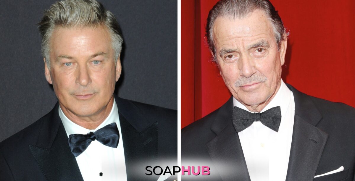 Alec Baldwin Eric Braeden tuxedos Soap Hub logo