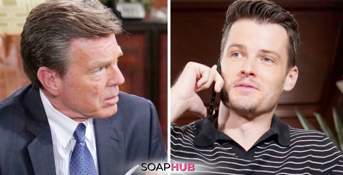 Young and Restless Spoilers July 30 feature Jack and Kyle with the Soap Hub logo.