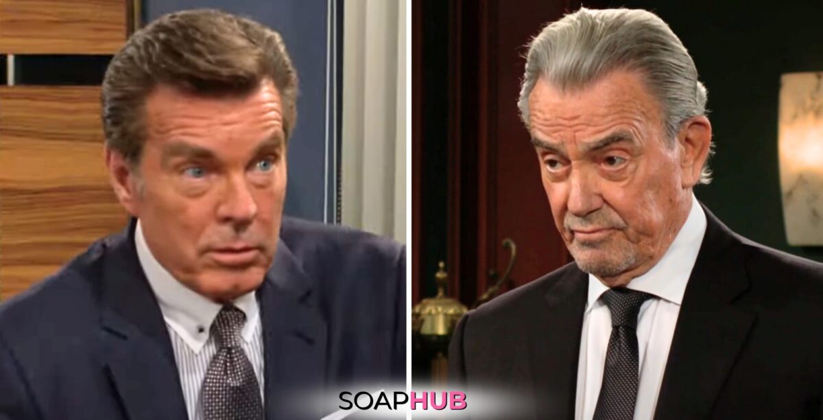 The Young and the Restless spoilers for July 4 feature Jack and Victor with the Soap Hub logo.