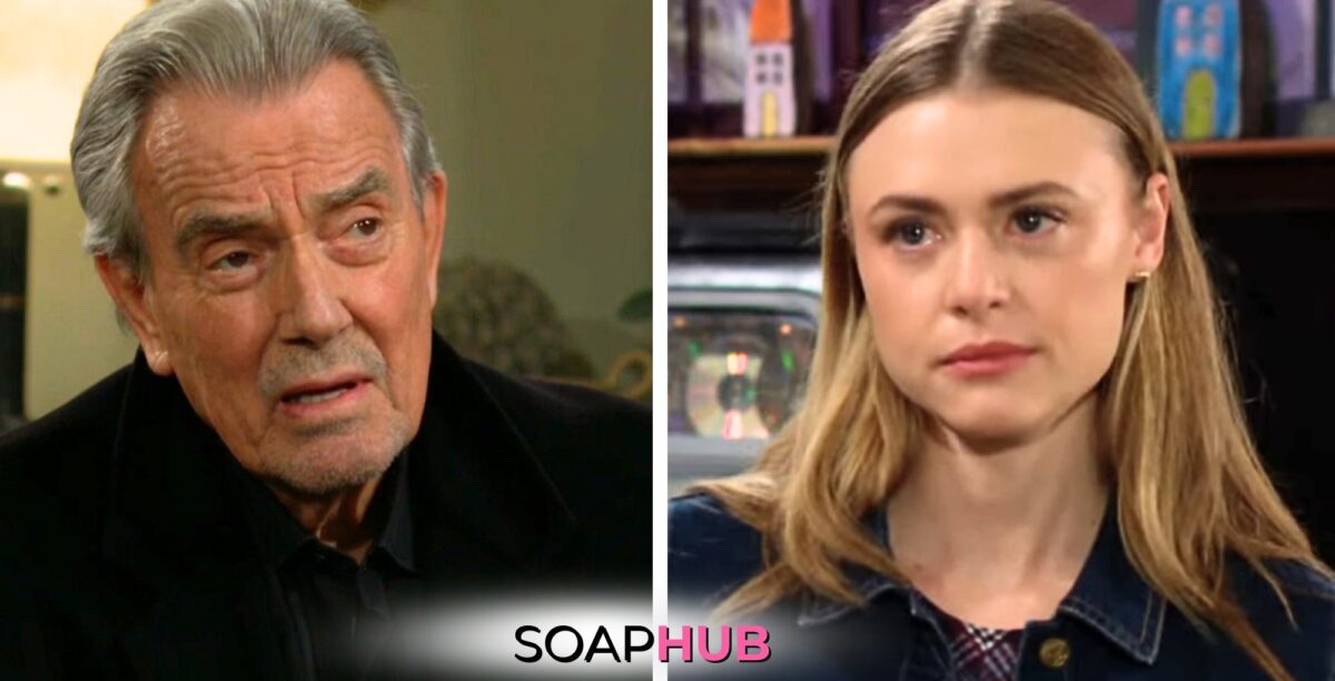 Image of The Young and the Restless's Victor and Claire, with Soap Hub logo near bottom.