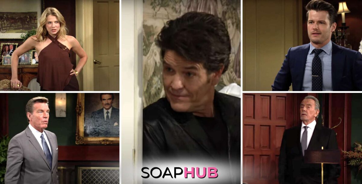 Young and the Restless spoilers weekly video for July 8 - 12 with the Soap Hub logo.