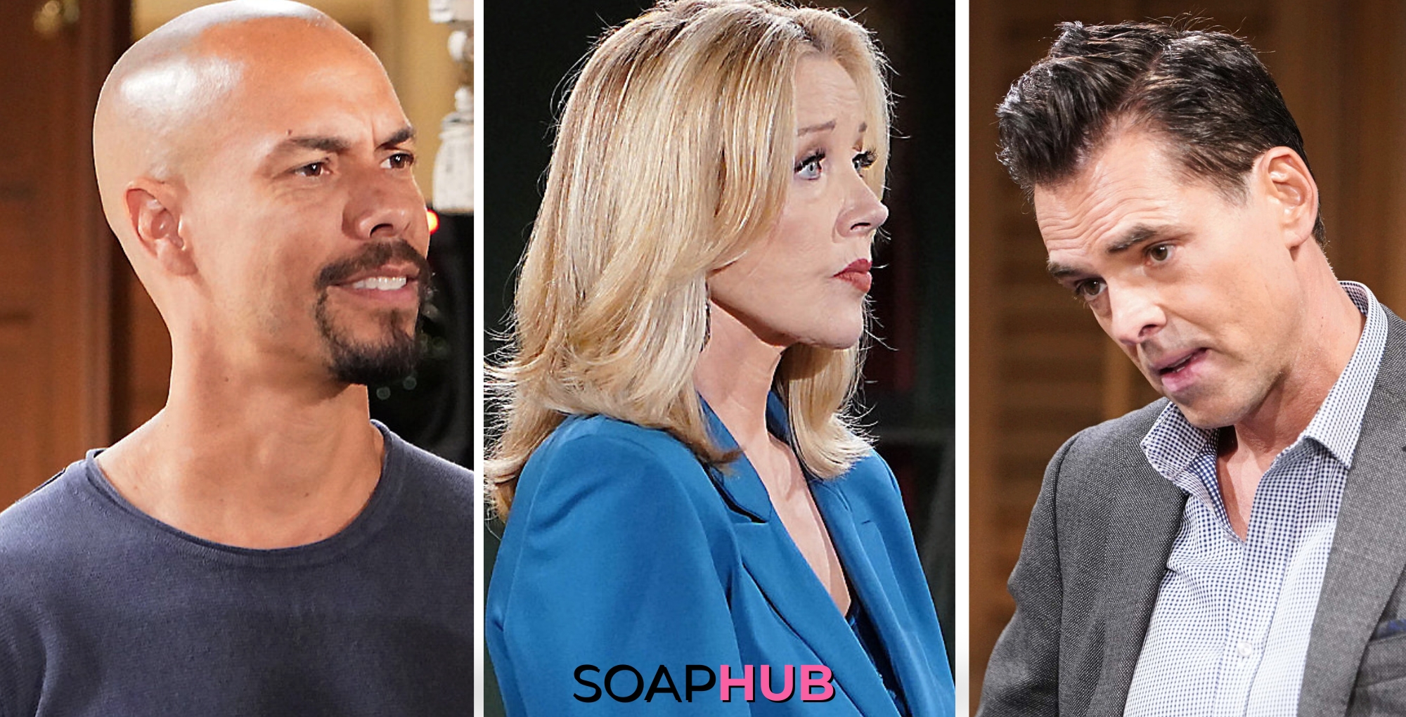 Devon Hamilton, Nikki Newman, Billy Abbott Soap Hub logo