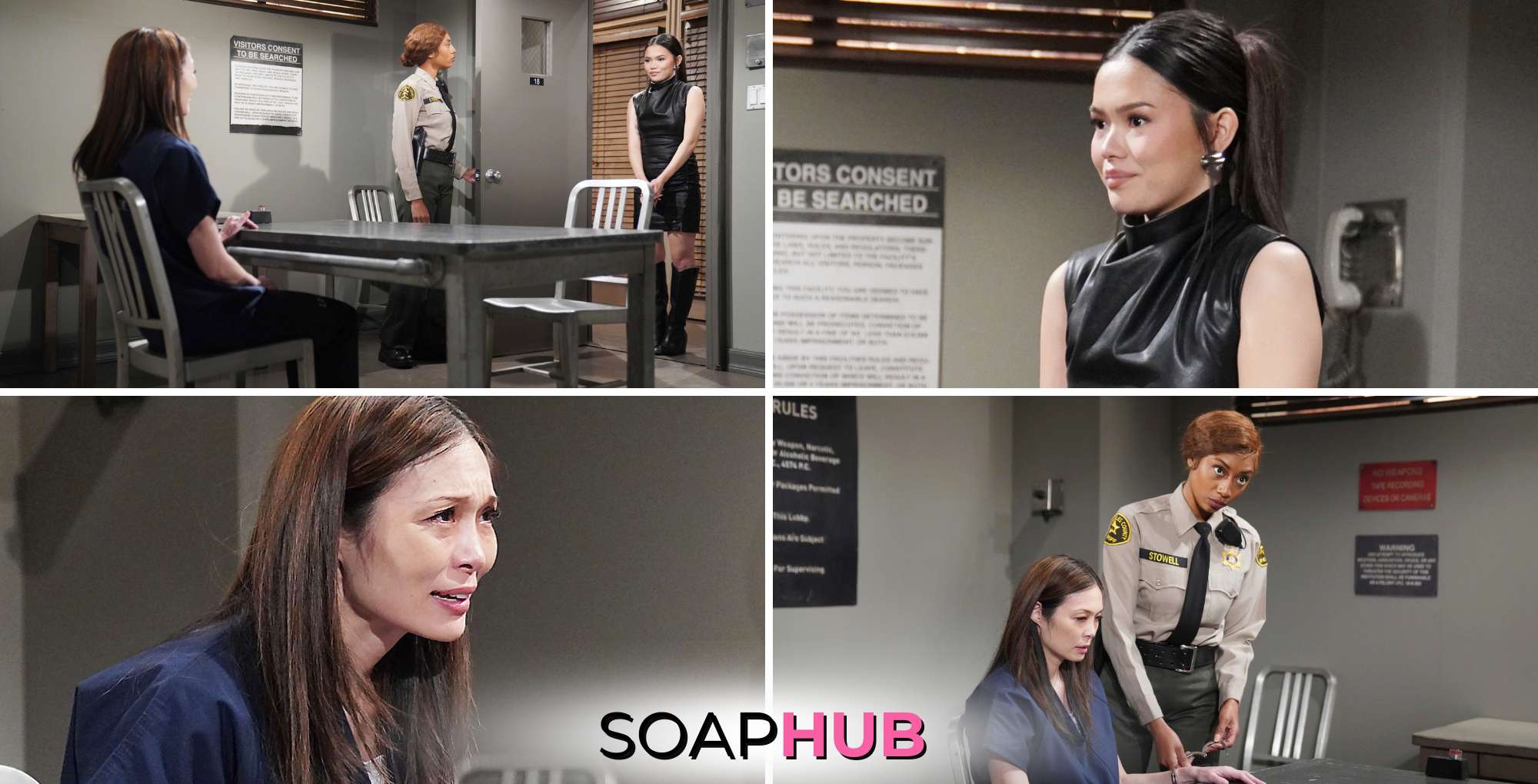 The Bold and the Beautiful spoilers photos for August 28 with the Soap Hub logo.