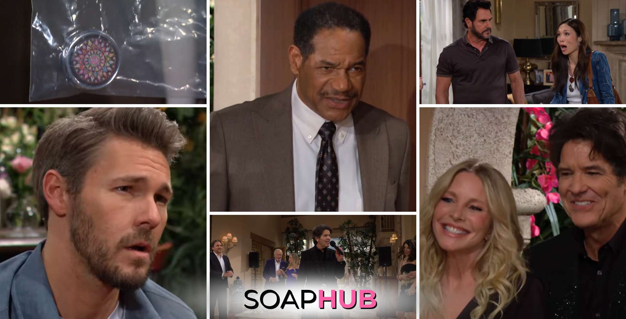 Bold and the Beautiful spoilers video August 12-16 with the Soap Hub logo.