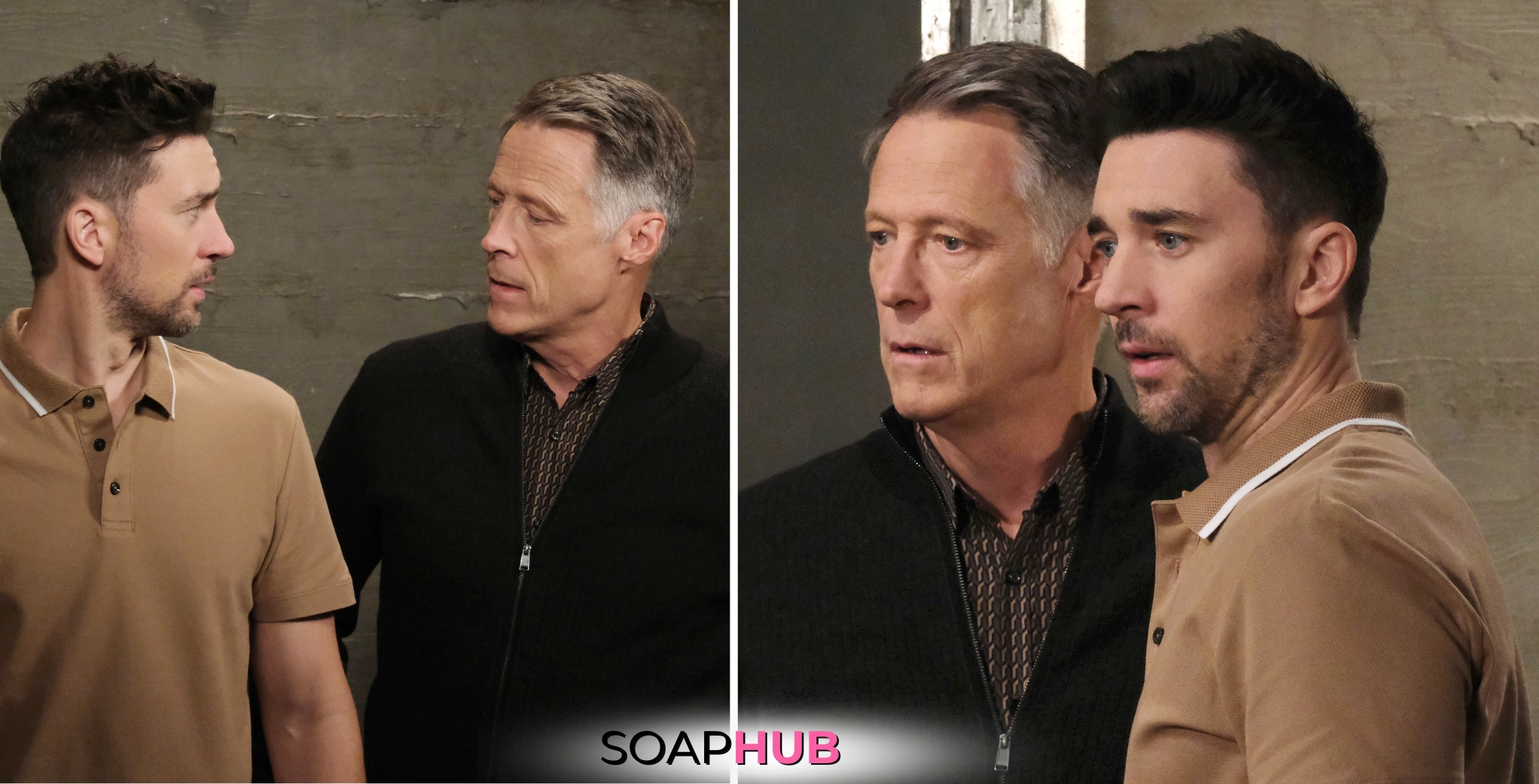 Days of our Lives spoilers August 5 with Chad, Jack, and the Soap Hub logo.