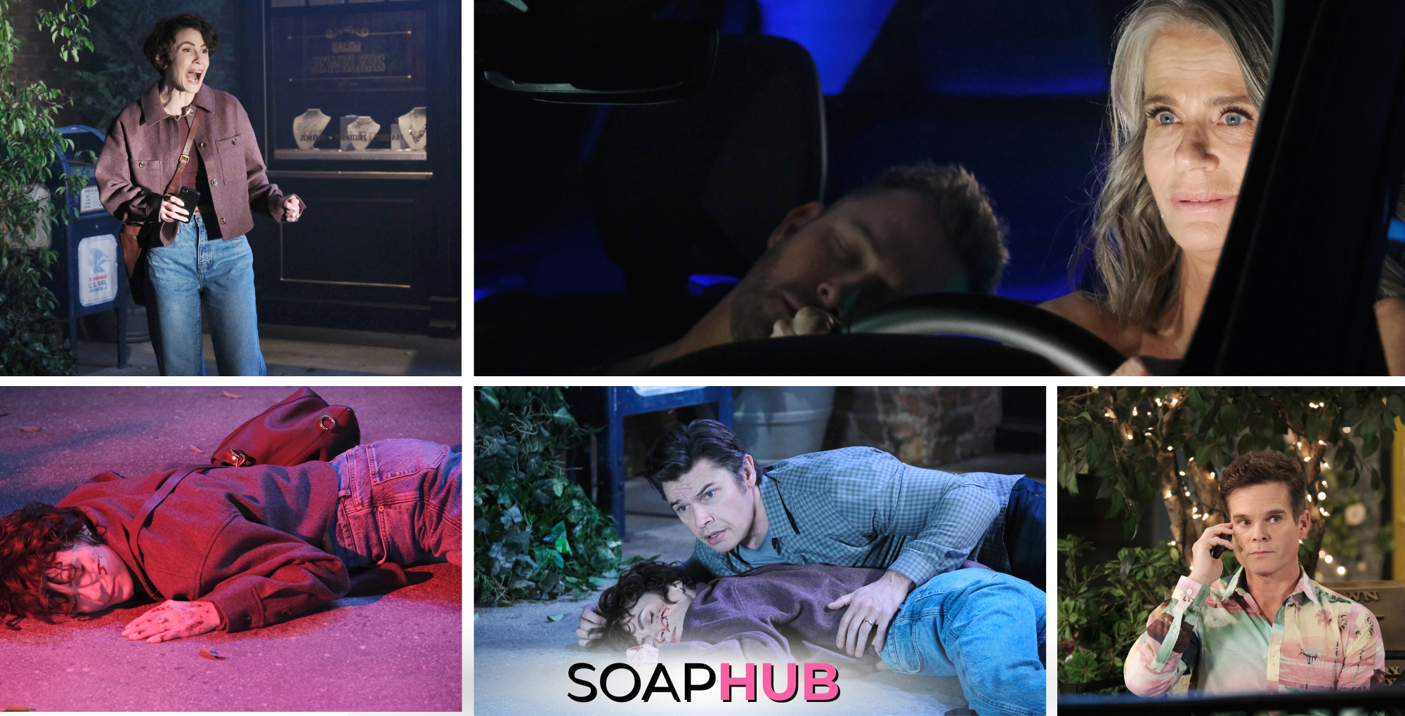 Spoiler photos for the August 14, 2024 episode of Days of Our Lives with the Soap Hub logo across the bottom.