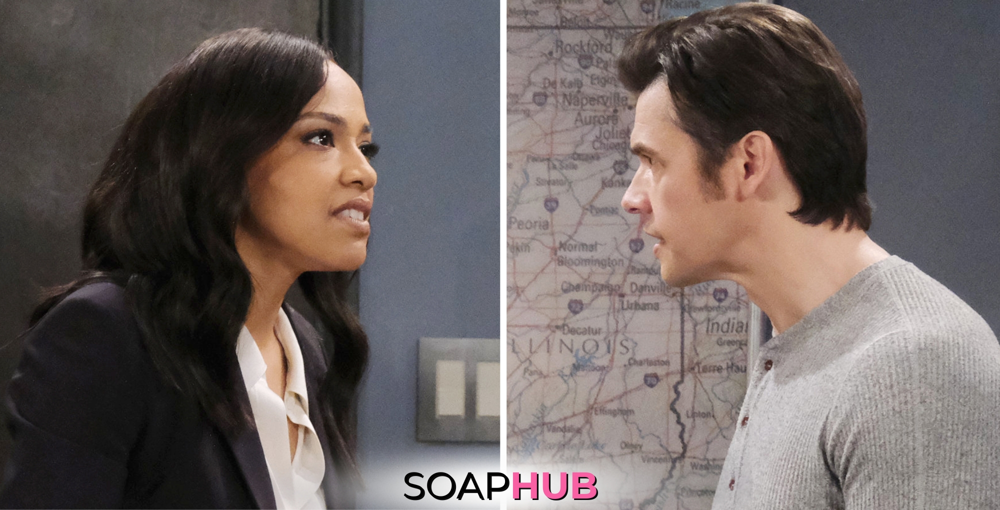 Days of Our Lives spoilers photos for the August 23, 2024 episode with the Soap Hub logo across the bottom.